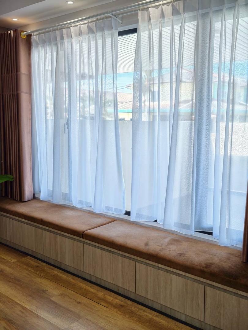 Window seating and bright interior