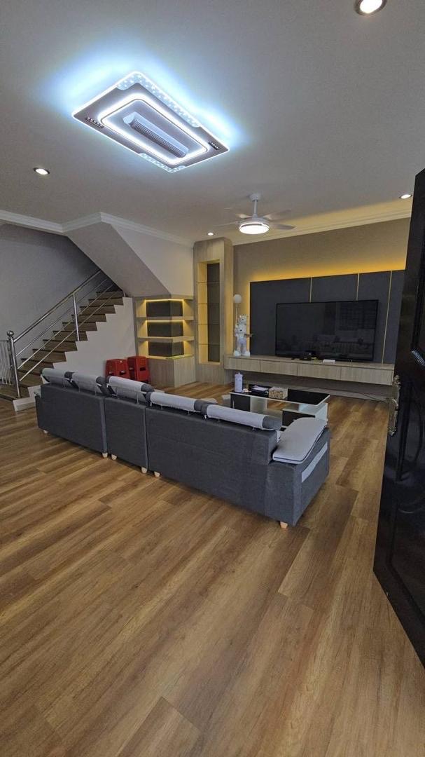 Comfortable living room and television area
